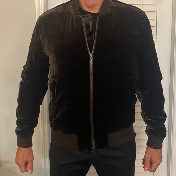 VINCE. Men’s Velvet Bomber jacket. Size Men’s Medium. - Picture 1 of 9